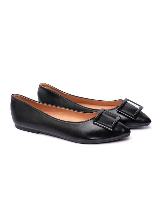 Malesa Pointy Ballerinas Black