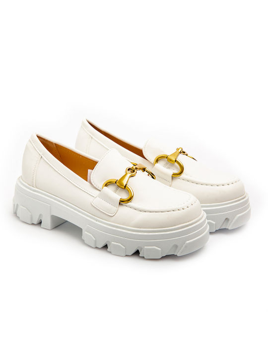 Malesa Дамски Loafers в Бял Цвят