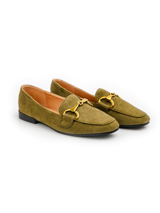 Malesa Damen Loafers in Grün Farbe