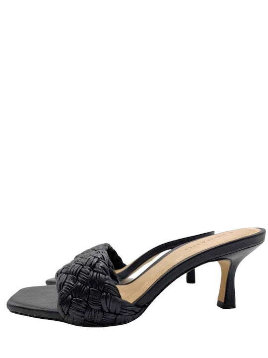 Carrano Thin Heel Mules Black