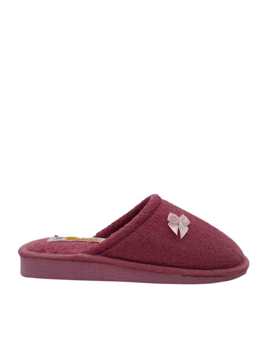 Terry Damen Hausschuhe Fuchsie
