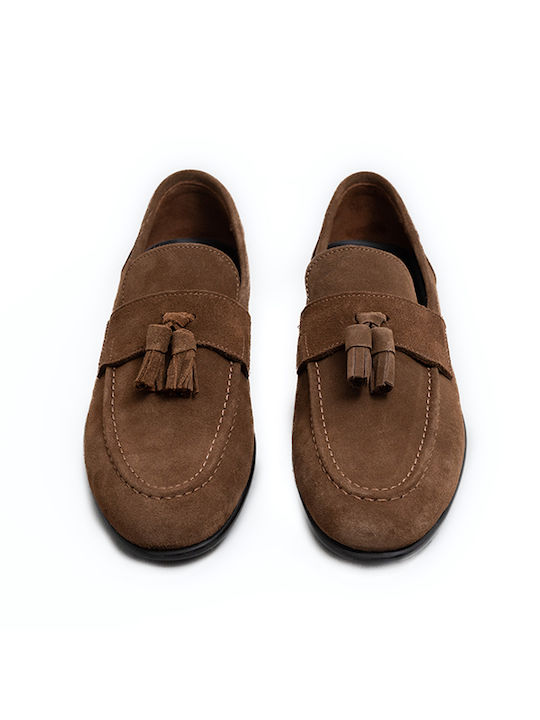 Marco Ferretti Men's Suede Moccasins Tabac Brown