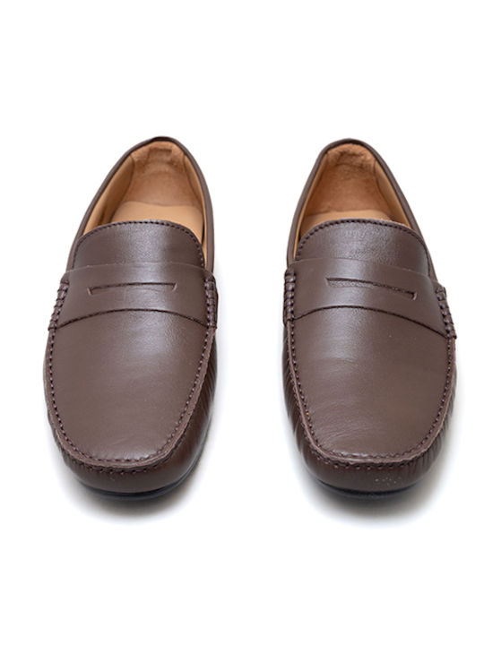 Sider Collection Men's Leather Moccasins Brown