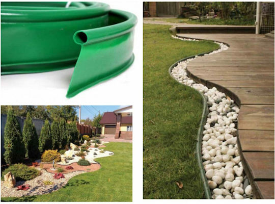 Primatera Bordură de Grădină din Plastic în Culoarea Verde 10cm x 10.0m