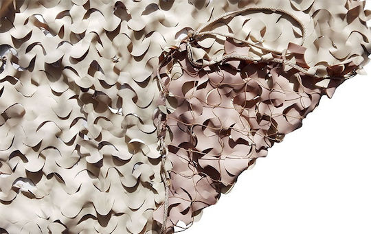 Ecoshadow Square Camouflage Net Beige with PU Coating 3x3m 160gr/m²