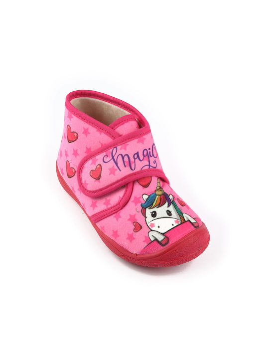 Bubble Bobble Kids Girls Closed-Toe Bootie Slippers Fuchsia