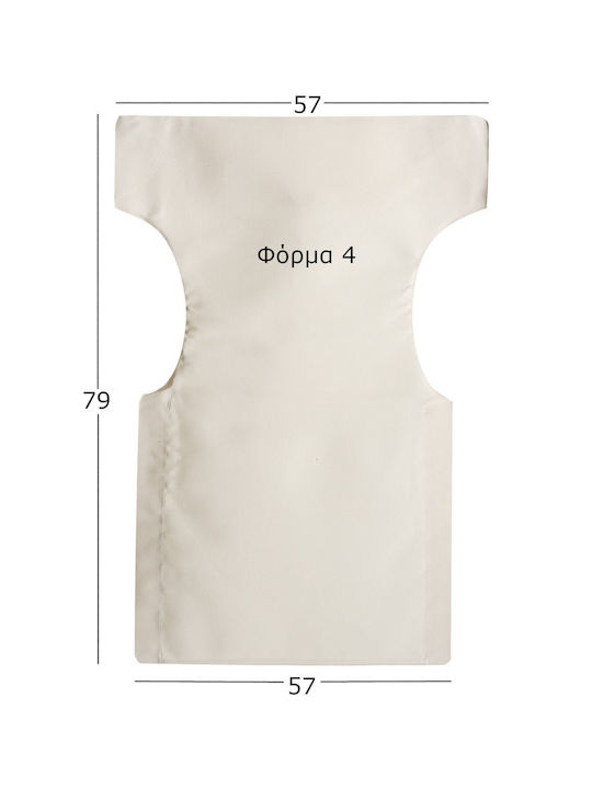 Politishome Director Chair Cover Canvas Ecru 79x79cm