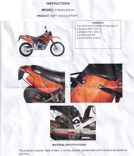 Moto Discovery Монтиране на резервоара за KTM 640 LC4 / LC4