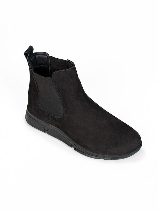 Lazar & Luca Wildleder Damen Chelsea Stiefeletten Schwarz