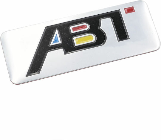Car Flag Stickers Aluminum 2.5 x 2.5cm in Silver Color 1pcs