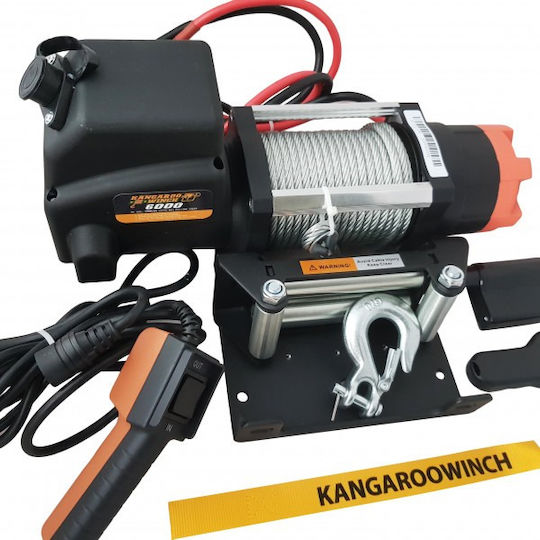 Elektrisch 4x4 Fahrzeugwinde 12V mit Zugkraft 2722kg