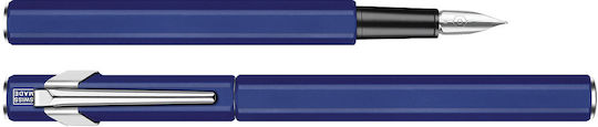 Caran D'ache Writing Pen Medium Blue made of Aluminum with Blue Ink