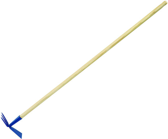 Lux Tools Култиватор с три зъба с дръжка 140см и Дървен дръжка