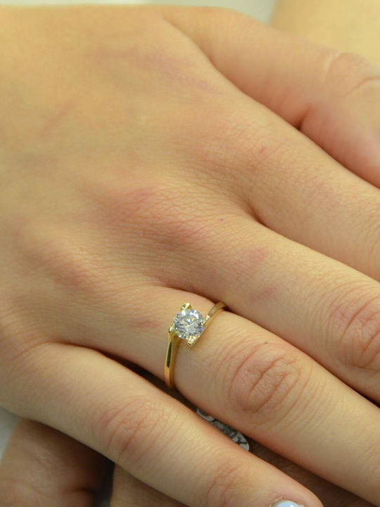 Goldjewels Single Stone Ring Made of 14K Gold