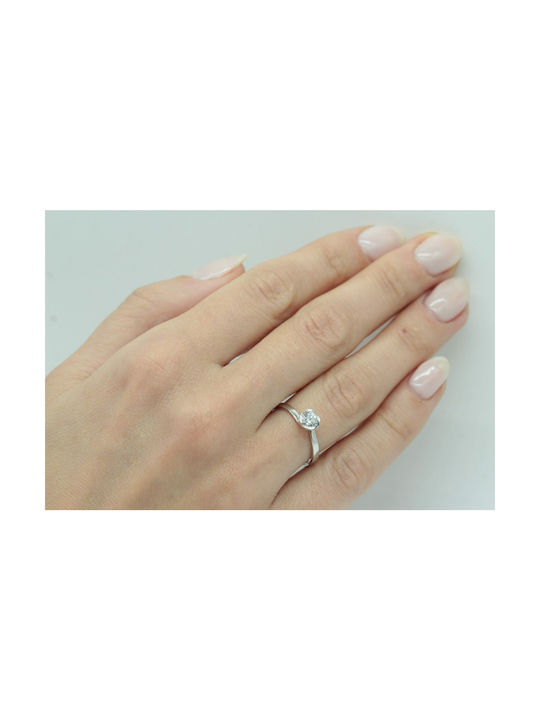 Single Stone from White Gold 14K