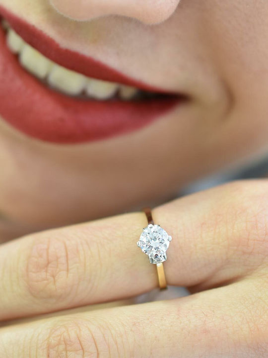 Goldjewels Single Stone Ring From 14K Gold