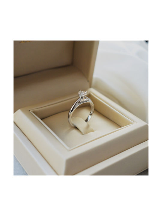 Single Stone from White Gold 18K