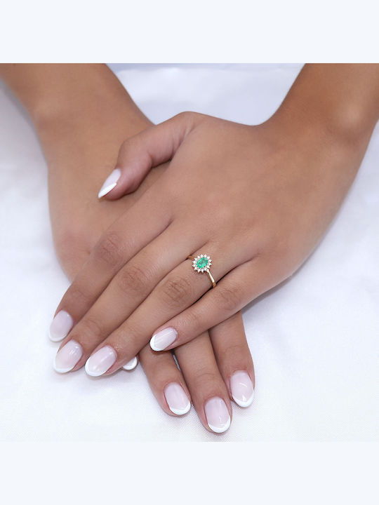 Single Stone from Gold 18K with Diamond