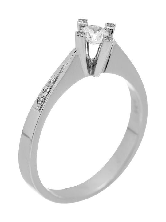 Single Stone from White Gold 14K