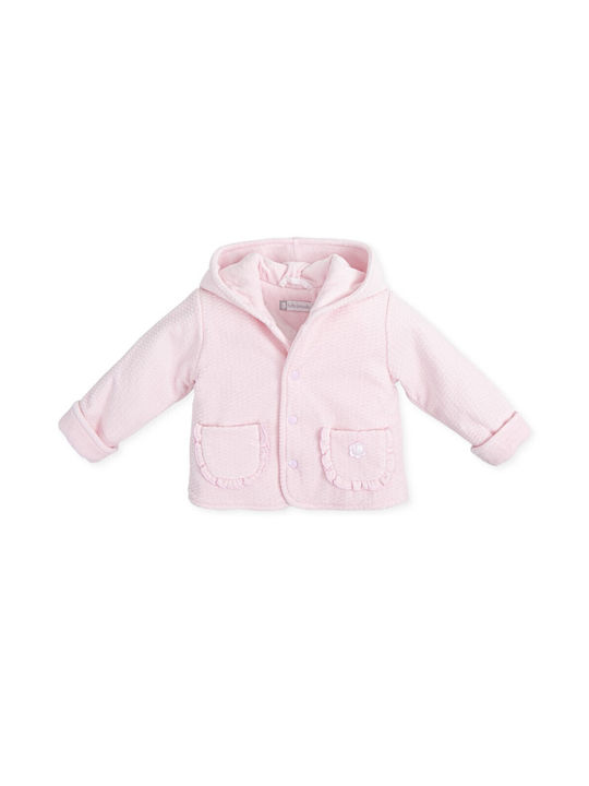 Tutto Piccolo Girls Casual Jacket Pink with Ηood