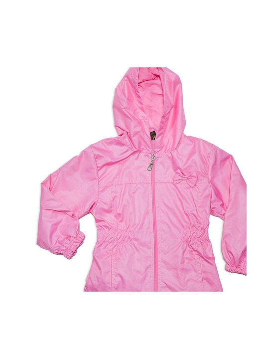 Else Windproof Girls Sports Jacket Pink with Ηood