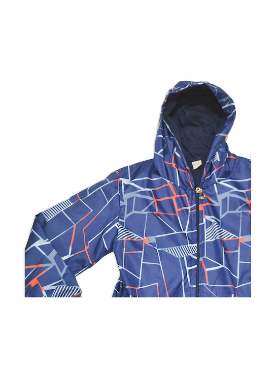 Else Windproof Boys Sports Jacket Navy Blue with Ηood