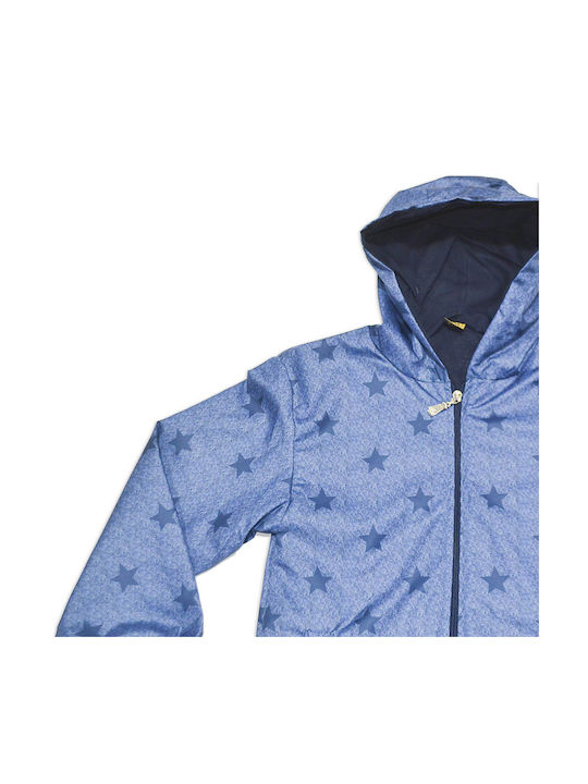 Else Windproof Boys Casual Jacket Blue with Ηood