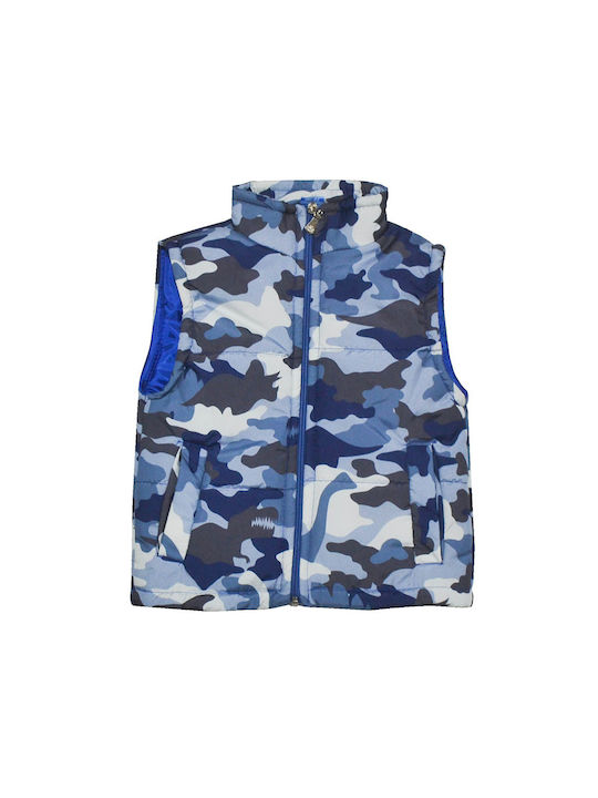 Else Boys Quilted Coat Blue Sleeveless