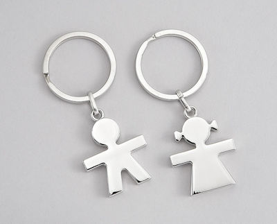 Christening Favor with Keychain made of Metal 7cm