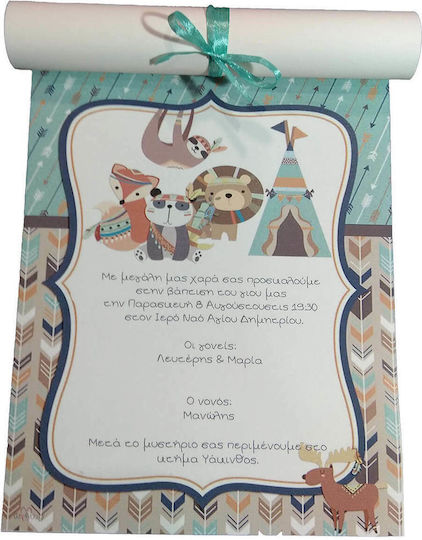 Day4you Baptism Invitation Animals