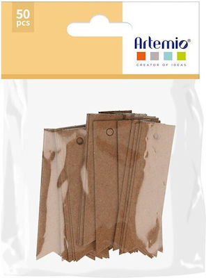 Artemio Wrapping Paper for Gift Beige 1.5x6cm. 50pcs