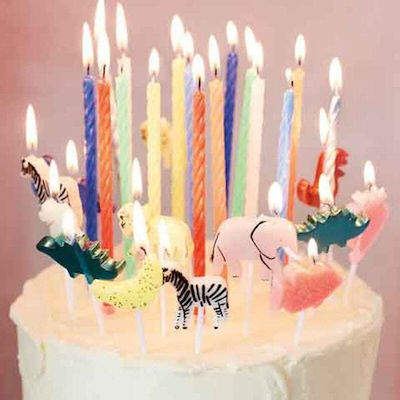 Meri Meri Birthday Candle "3" Multicolored 6pcs 204257