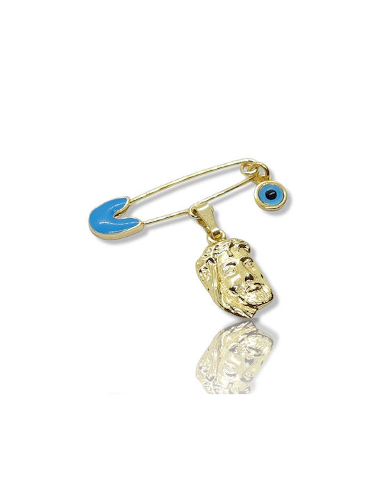 Child Safety Pin made of Gold Plated Silver