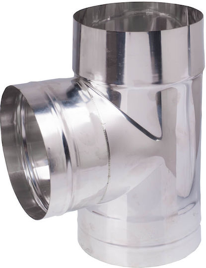 Spiroduct Ταφ Σύνδεσης Καπνοδόχου Inox 150mm Ασημί