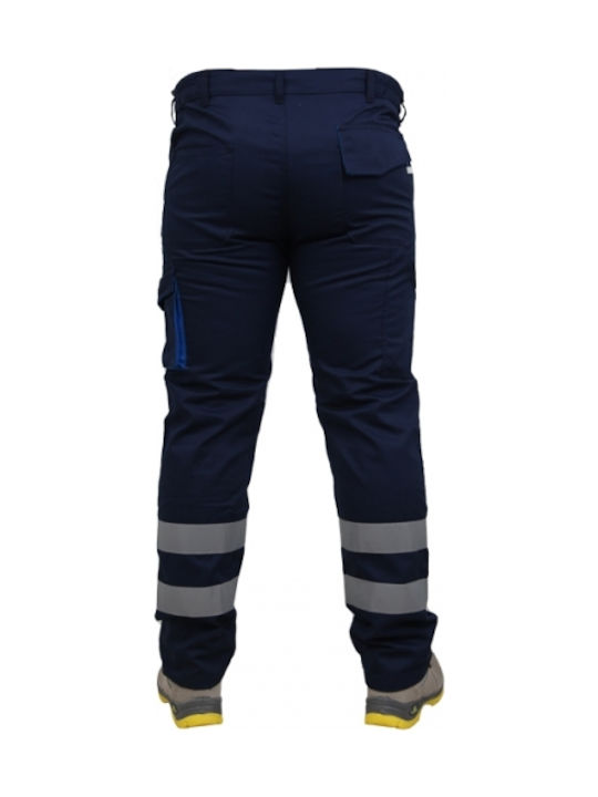 Reflective Work Trousers Blue