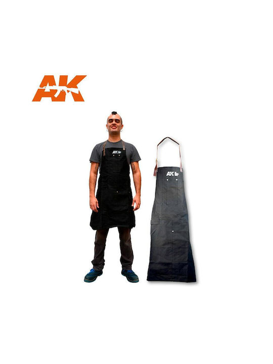Ak Official Apron Ποδιά Εργασίας Εργαστηρίου Μαύρη AK9200