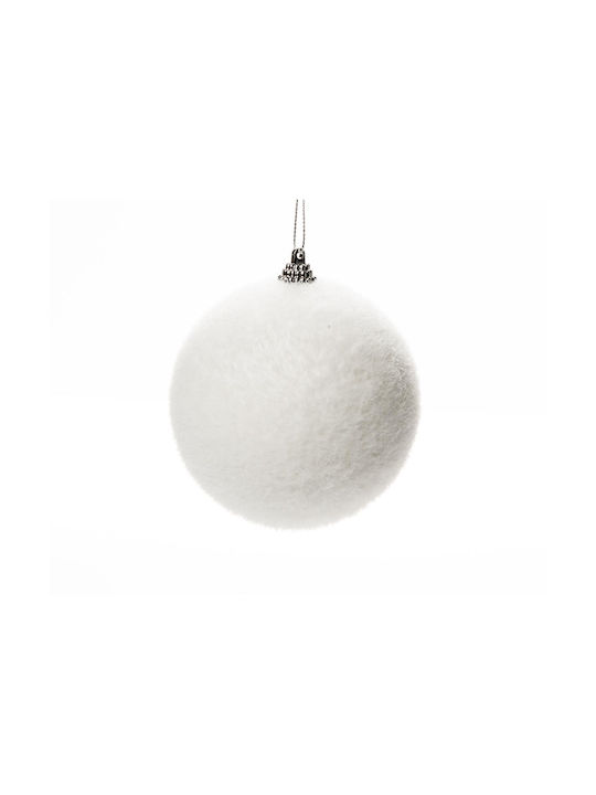 Arpimex Srl Christmas Fabric Ball Ornament White 2pcs