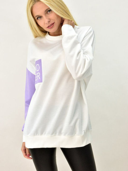 Potre Women's Long Sweatshirt White