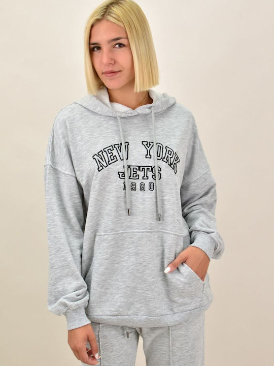 Potre Women's Hooded Sweatshirt Gray