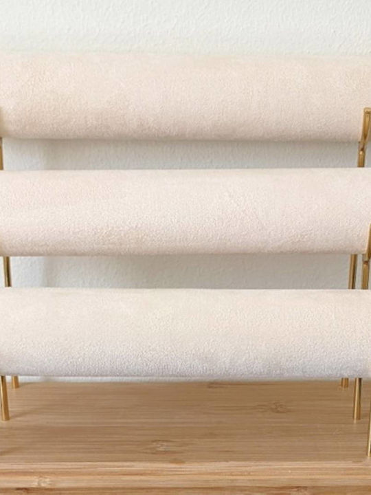 Tatu Moyo Σταντ Κοσμημάτων Βελούδινο Μπεζ 30x15x24cm Tatu Moyo Σταντ Κοσμημάτων Βελούδινο Μπεζ 30x15x24cm