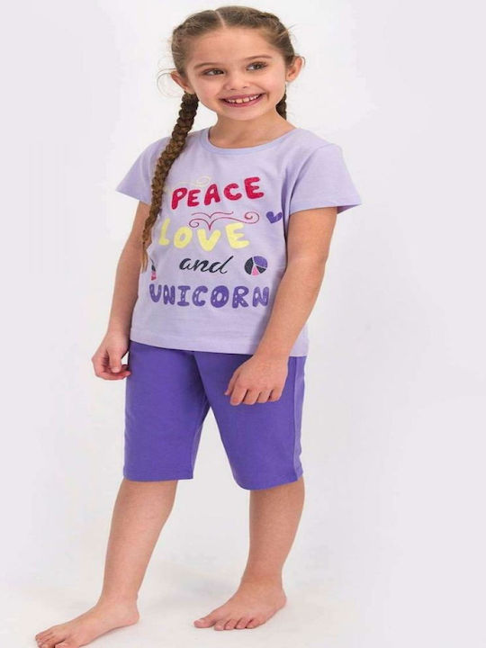 Roly Poly Детска пижама Лятна Лилав