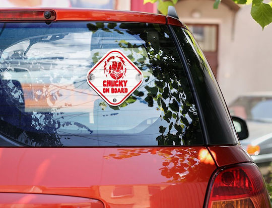 Koupakoupa Semn Baby on Board cu Ventuză Roșu