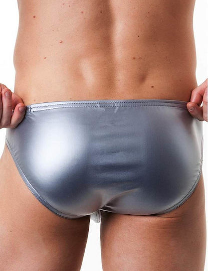 Mens Herren Sexy Slip Silber