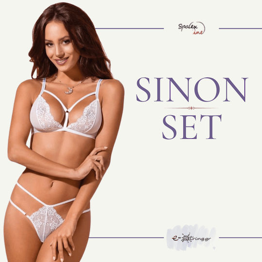 Spalex Sexy Σετ Εσωρούχων με Δαντέλα Λευκό