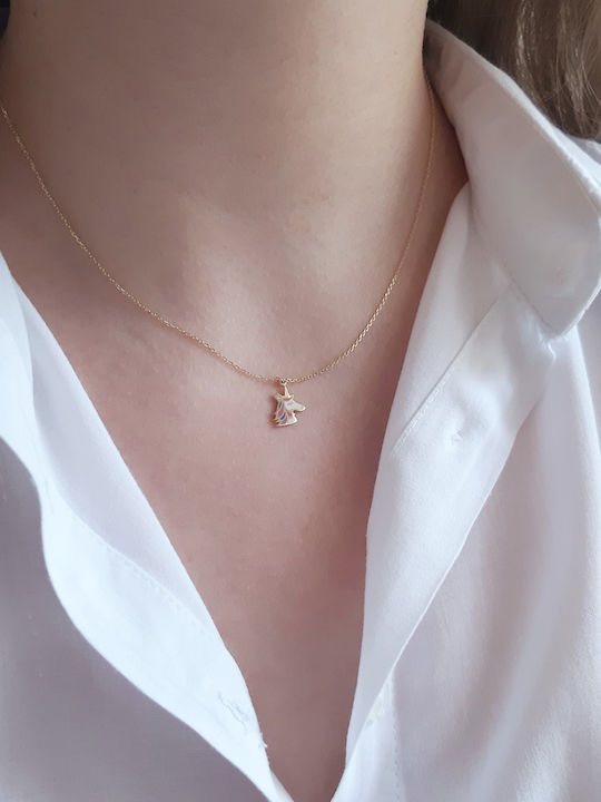 Unicorn Gold Necklace 14K