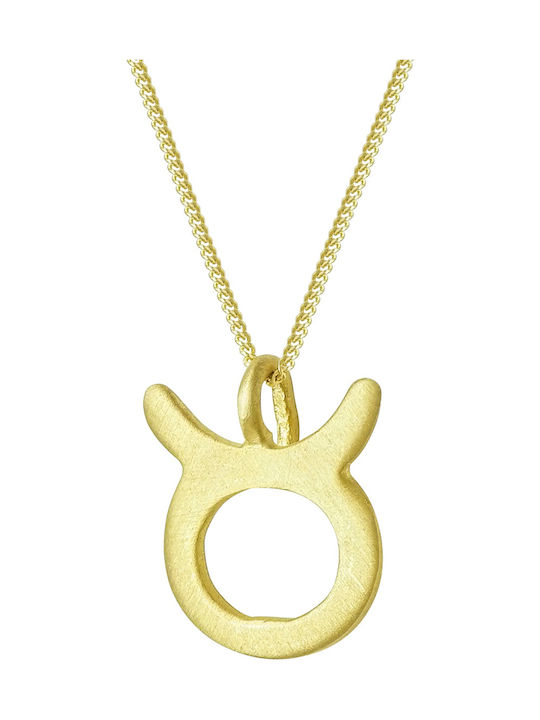 Gold Chain Kids Necklaces Zodiac Sign 14K ZD214