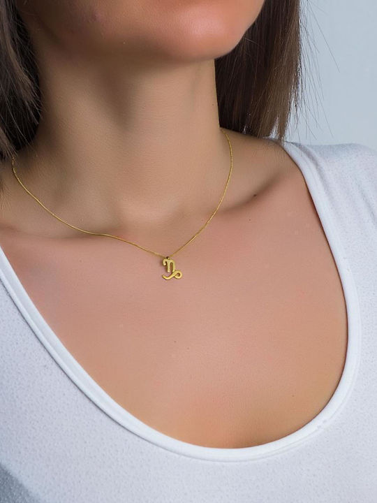 Παιδικό Κολιέ Ζώδιο από Χρυσό με Αλυσίδα 14K ZD222