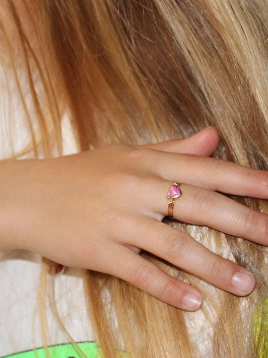 Gold Kids Ring with Design Heart 9K P-66054 Gold Kids Ring with Design Heart 9K P-66054