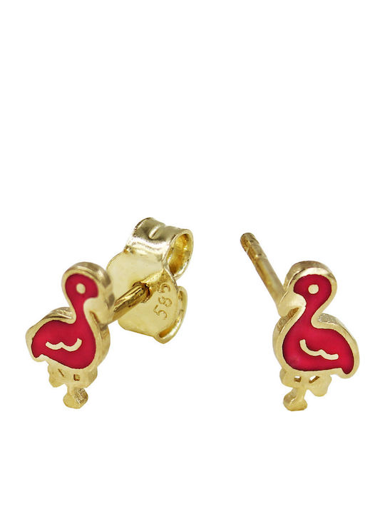 Roloi Kaliamanis Cercei Fetite Studs Animale Din Aur 14K