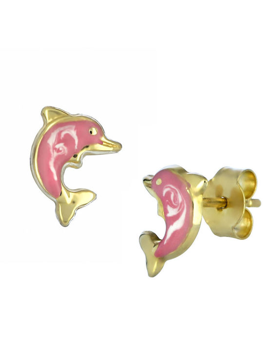 Gold Studs Kids Earrings 9K